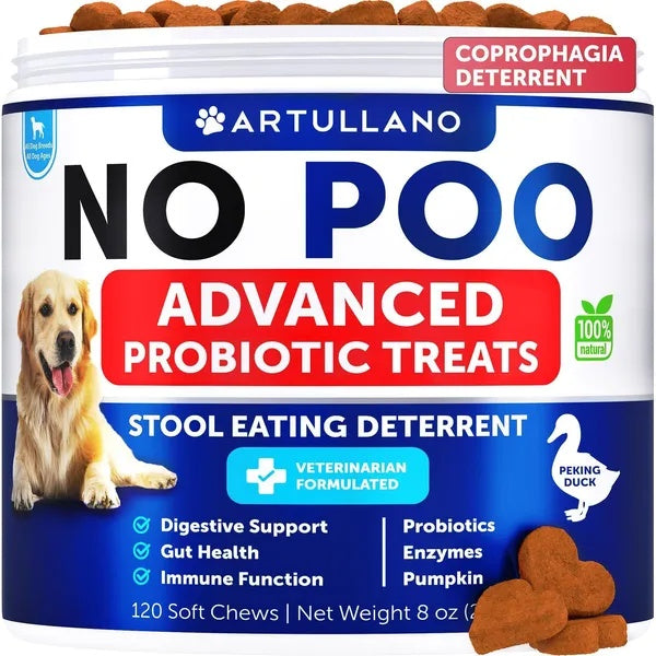 Artullano No Poo Chews – Stool Eating Deterrent – 120 Treats