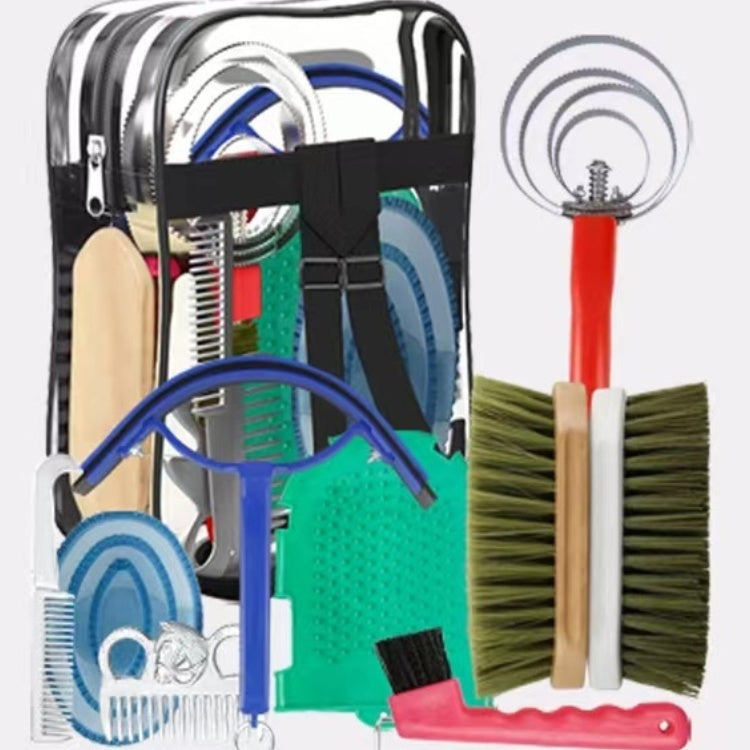 Equestrian Supplies Horse Grooming Kit – 10-Piece Brushing & Care Set with Storage Bag