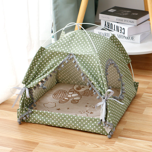 Portable Cat Tent House – Breathable & Waterproof Enclosed Pet Bed for Indoor & Outdoor Use
