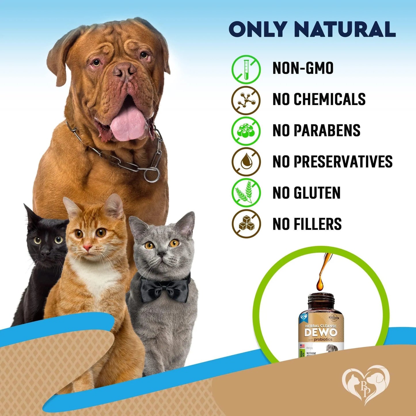 Beloved Pets Herbal Dewormer for Cats & Dogs – 2 oz Drops