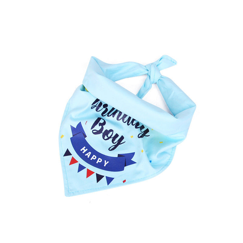 Cute Pet Birthday Party Scarf – Pull Flag, Bib, Hat & Bow Tie Set, One Size Fits All