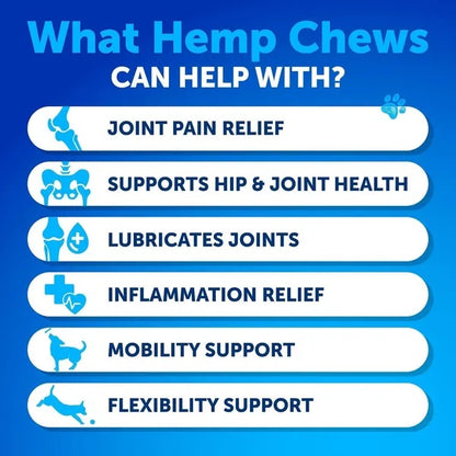 Artullano Hip & Joint Chews with Hemp – 120 Soft Treats