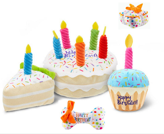 Plush Pet Toy – Soft Birthday Gift for Dogs & Small Pets