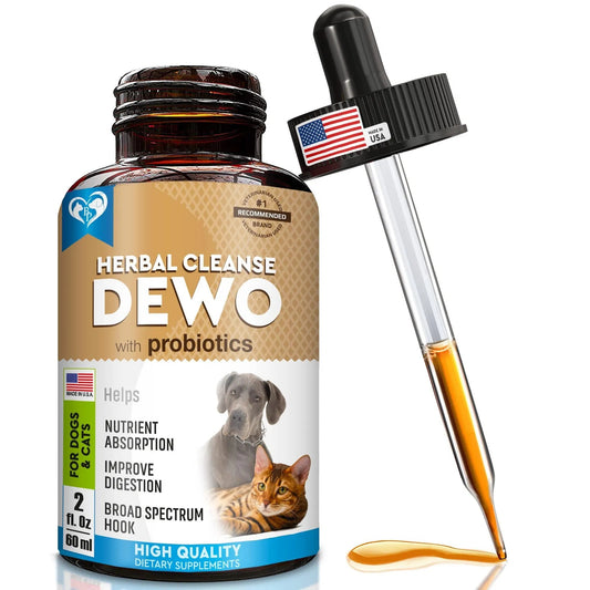 Beloved Pets Herbal Dewormer for Cats & Dogs – 2 oz Drops