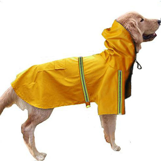 Waterproof Reflective Dog Raincoat – Lightweight PU Cape for All Breeds (Sizes S–5XL)