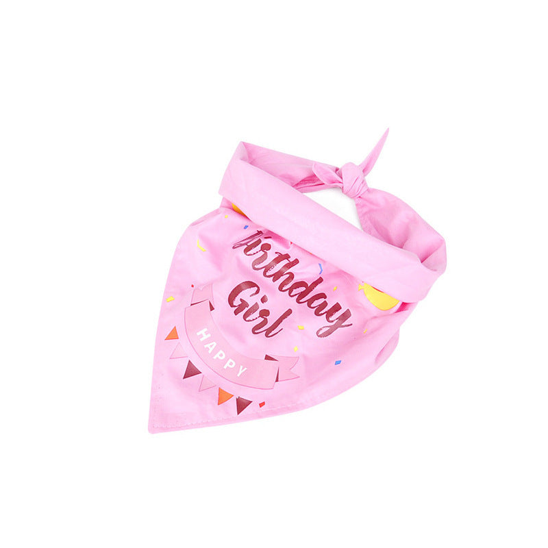 Cute Pet Birthday Party Scarf – Pull Flag, Bib, Hat & Bow Tie Set, One Size Fits All