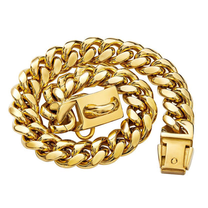 Pawsh Links Stainless Steel Cuban Link Collar