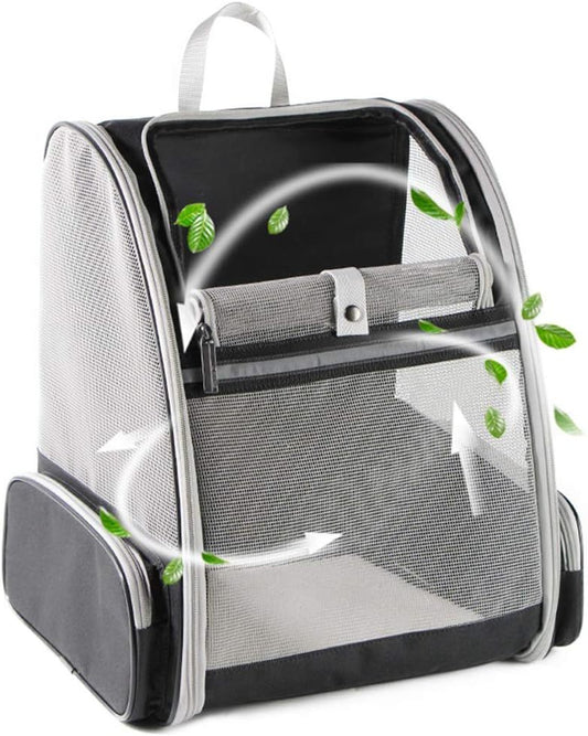Innovative Traveler Bubble Backpack Pet Carrier – Breathable PVC Mesh Design for Cats & Small Dogs up to 18 lbs