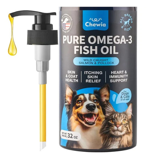 Chewia Omega-3 Fish Oil for Dogs – 32 oz Liquid Supplement