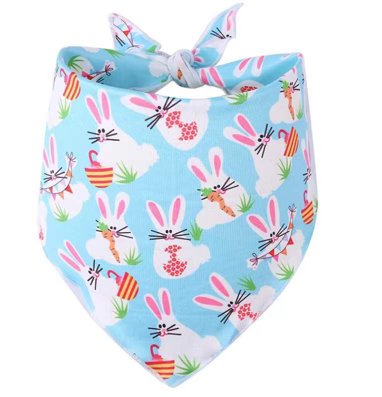 New Easter Pet Party Decor Kit – Polyester Cotton Rope Carrot Toys, Triangle Saliva Towel & Hair Hoop Set